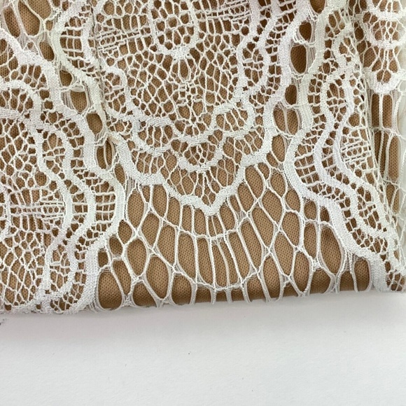 Tobi Womens Skirt Lace Stretchy Fitted Cream S - Picture 5 of 7